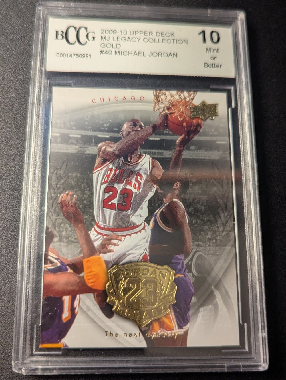 Michael Jordan Chicago Bulls Basketball Card - White/Red
